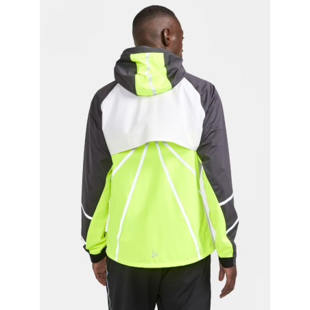 Veste à capuche Running CRAFT Homme PRO HYDRO LUMEN Blanc / Gris AH 2023