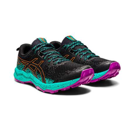Chaussures Running ASICS Femme FUJITRABUCO LYTE Noir / Vert / Violet PE 2021