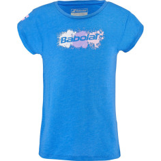 T-Shirt BABOLAT Fille EXERCISE COTTON Tee Bleu  2023 2