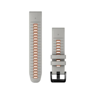 Accessoires Bracelet Montre GARMIN QUCKFIT 22 mm Silicone Blanc / Orange 2023