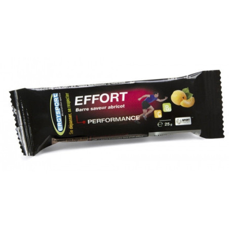Barre énergétique ERGYSPORT EFFORT Barre saveur abricot x 25g