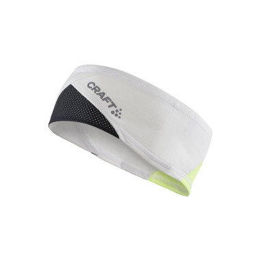 Bandeau Running CRAFT ADV LUMEN FLEECE HEATBAND  Blanc / Jaune AH 2022