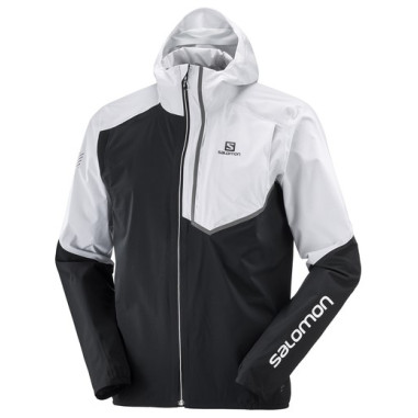 Veste Running SALOMON Homme BONATTI TRAIL JKT Blanc / Noir PE 2022