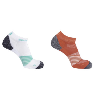 Chaussettes Courtes SALOMON UNISEXE SPEED pack Blanc / Rouge  AH 2019
