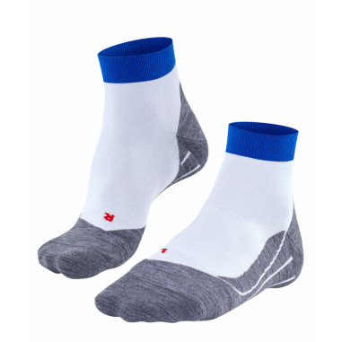 Chaussettes Running FALKE RU4 Cushion Short Homme Blanche /Bleu PE 2018