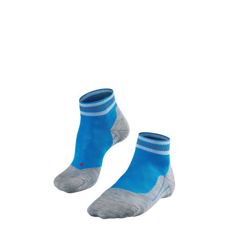 Chaussettes FALKE Homme RU4 CHECK SHORT Gris / Bleu PE 2019