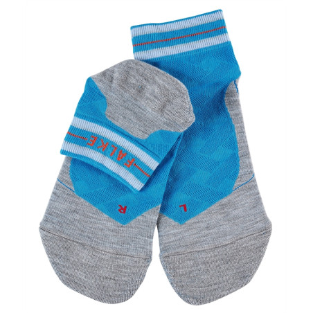 Chaussettes FALKE Homme RU4 Check Short Grise / Bleue PE 2019