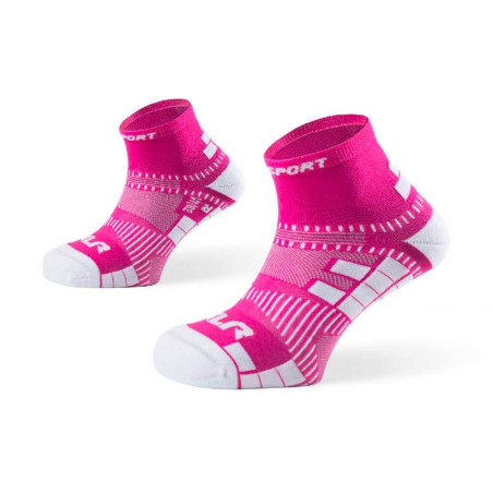 Chaussettes Running BV SPORT XLR Rose / Blanche AH 2017