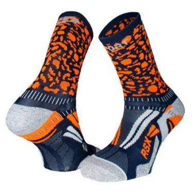 Chaussettes Running BV SPORT RSX COLLECTOR  Bleu / Orange PE 2019
