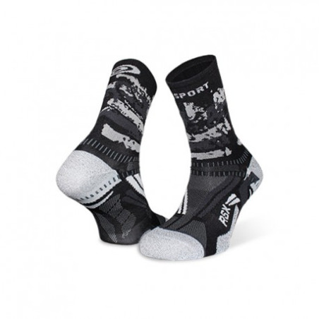 Chaussettes Running BV SPORT RSX ARMY EVO COLLECTOR Noir / Gris PE 2019