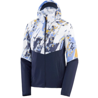 Veste Running SALOMON Femme AGILE FZ Hoodie W Blanc/ Bleu PE 2021