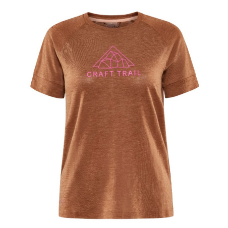 T-Shirt Running CRAFT Femme ADV TRAIL Camel / RoseAH 2023