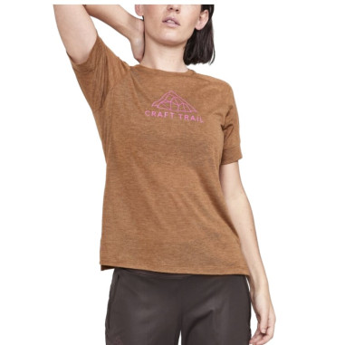 T-Shirt Running CRAFT Femme ADV TRAIL Camel /...