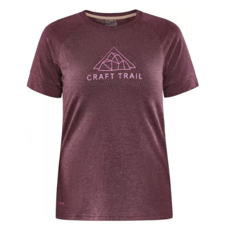 T-Shirt Running CRAFT Femme ADV TRAIL Bordeaux  / Rose AH 2023