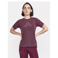 T-Shirt Running CRAFT Femme ADV TRAIL Bordeaux  / Rose AH... 2
