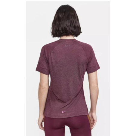 T-Shirt Running CRAFT Femme ADV TRAIL Bordeaux  / Rose AH 2023