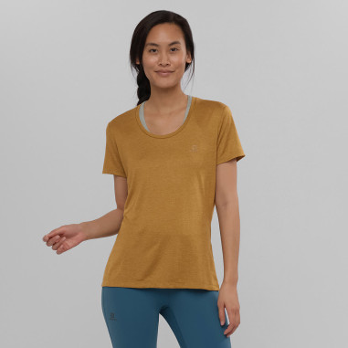 T-Shirt Running SALOMON Femme AGILE SS Bronze...
