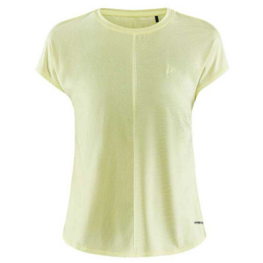T-Shirt Running CRAFT Femme CORE CHARGE RIB TEE Jaune PE 2022