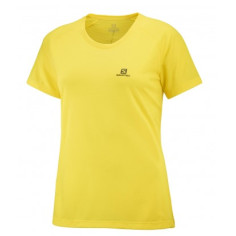 T-Shirt Running SALOMON Femme CROSS REBEL SS Jaune PE 2022