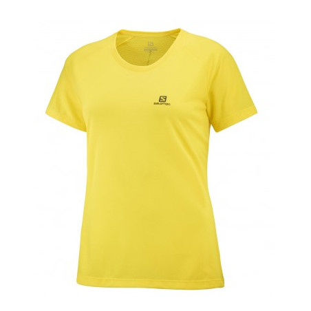 T-Shirt Running SALOMON Femme CROSS REBEL SS TEE Jaune PE 2022