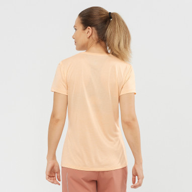 T-Shirt Running SALOMON Femme AGILE Saumon PE 2021