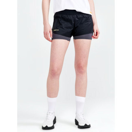 Short Running CRAFT Femme CTM DISTANCE 2in1 SHORTS Noir PE 2022