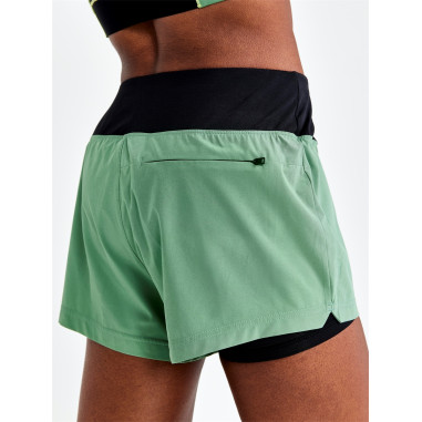 Short Running CRAFT Femme ADV ESSENCE 2-IN-1 SHORTS W Vert PE 2022