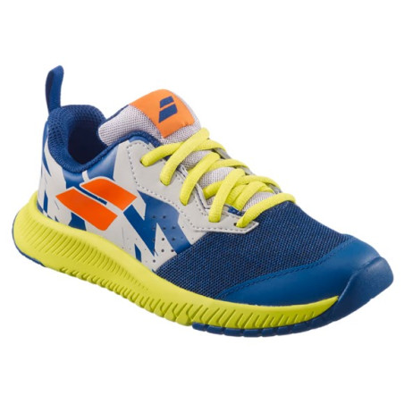Chaussures BABOLAT Garçon PULSION Toutes Surfaces Bleu / Jaune PE 2021