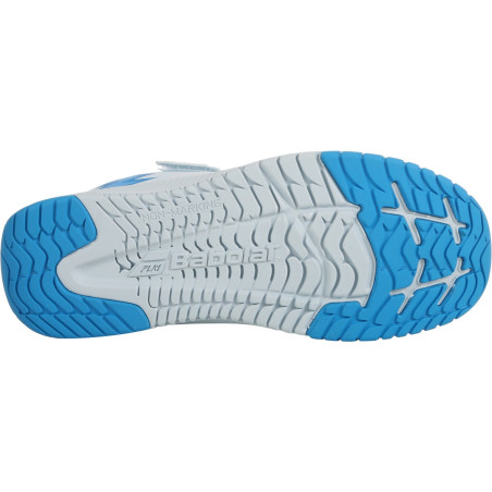 Chaussures BABOLAT Garçon PULSION All Court Junior Blanc / Bleu AH 2021