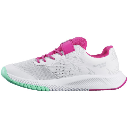 Chaussures BABOLAT Fille PULSION Toutes Surfaces Blanche / Rose PE 2021
