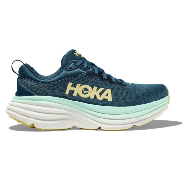 Chaussures Running HOKA Homme BONDI 8 Bleu / Vert / Or AH 2023