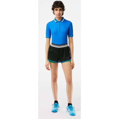 Short LACOSTE Sport Femme avec Shorty Noir / Bleu / Vert 2023