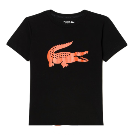 T-Shirt LACOSTE Garçon Noir / Orange 2023