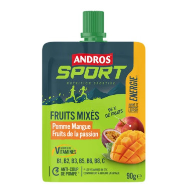 Compote ANDROS Energie Pomme Mangue Fruits de la Passion 90g