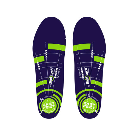 Semelles Running JLR Easy Feet Mixte Vert / Bleu AH 2019