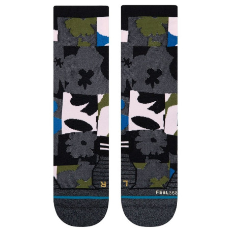 Chaussettes STANCE Femme RUN CAUGHT CREW Gris / Noir / Rose PE 2020