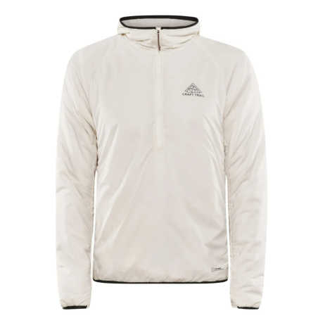 Veste à capuche Running CRAFT Homme PRO TRAIL JACKET PADDED HOOD Ecru AH 2023