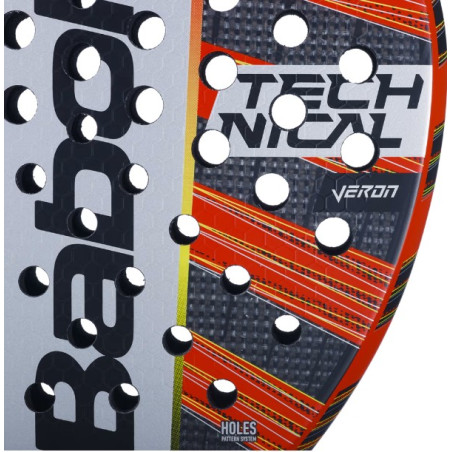 Raquette Padel BABOLAT TECHNICAL VERON Rouge / Noir / Jaune (365 g) 2023