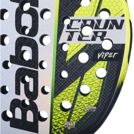 Raquette Padel BABOLAT COUNTER VIPER Jaune / Noir / Vert (365 g) 2023