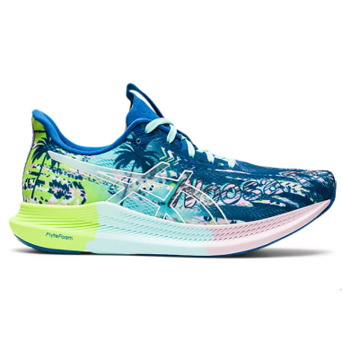 Chaussures Running ASICS Femme NOOSA TRI 14 Bleu / Vert / Rose PE 2022