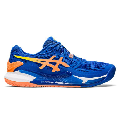 Chaussures ASICS Homme GEL-RESOLUTION 9 Toutes Surfaces Bleu / Orange PE 2023