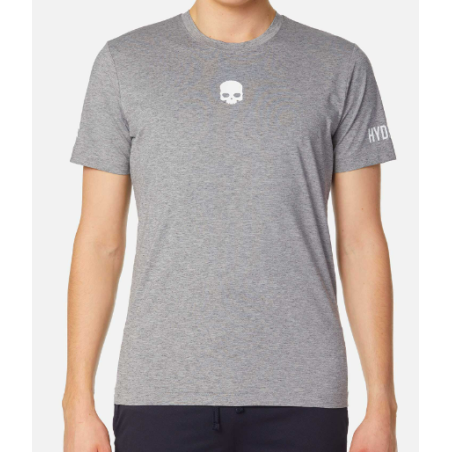T-Shirt HYDROGEN Homme MESH RUBBER SKULL TECH Gris / Blanc AH 2023