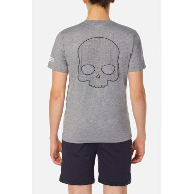 T-Shirt HYDROGEN Homme MESH RUBBER SKULL TECH...