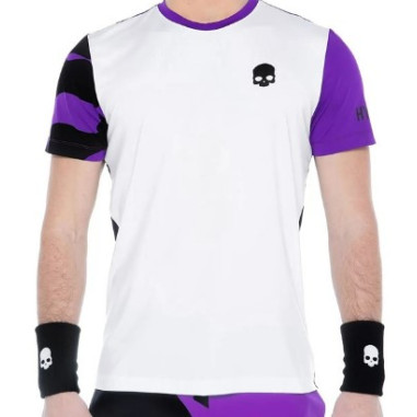 T-Shirt HYDROGEN Homme BICOLOR SPRAY TECH Blanc / Violet PE 2022