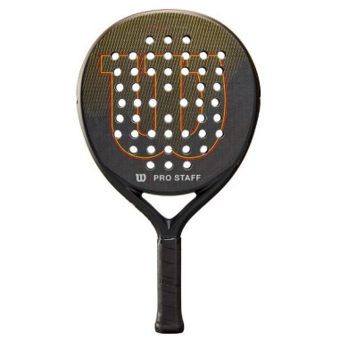 Raquette Padel WILSON PRO STAFF V2 Noire / Jaune / Rouge (365g) 2023