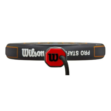 Raquette Padel WILSON PRO STAFF V2 Noire / Jaune / Rouge (365g) 2023