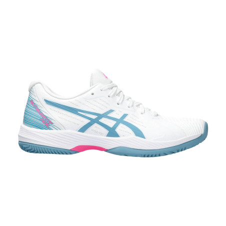Chaussures Padel ASICS Femme SOLUTION SWIFT FF Blanc / Bleu / Rose AH 2023