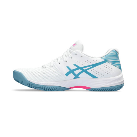 Chaussures Padel ASICS Femme SOLUTION SWIFT FF Blanc / Bleu / Rose AH 2023