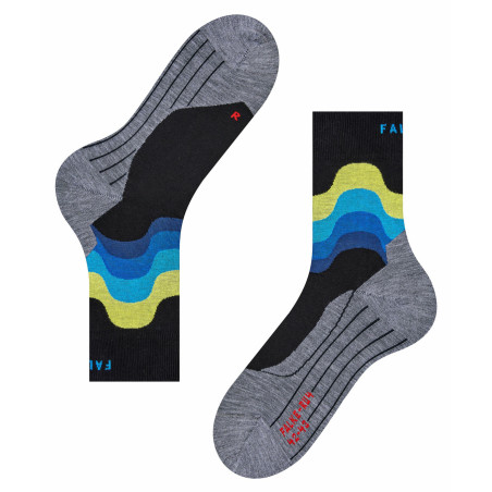 Chaussettes FALKE Homme RU4 Noir / Jaune /Bleu AH 2020