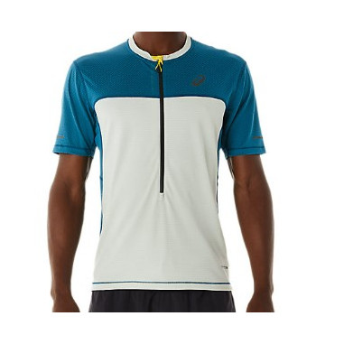 T-Shirt Running ASICS Homme FUJITRAIL SS TOP Bleu / Gris PE 2023